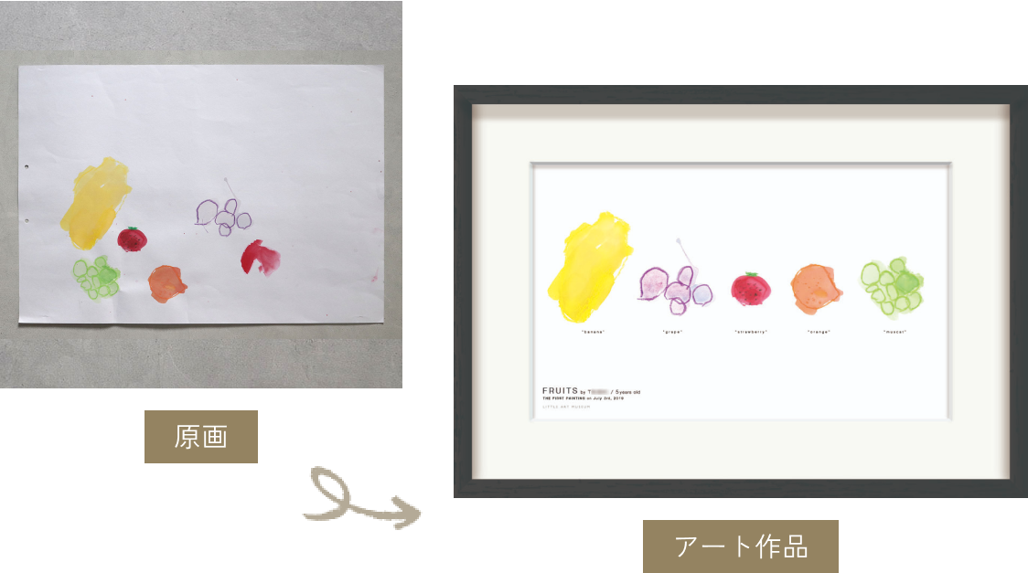 「FRUITS」原画とアート作品になった「FLUITS」